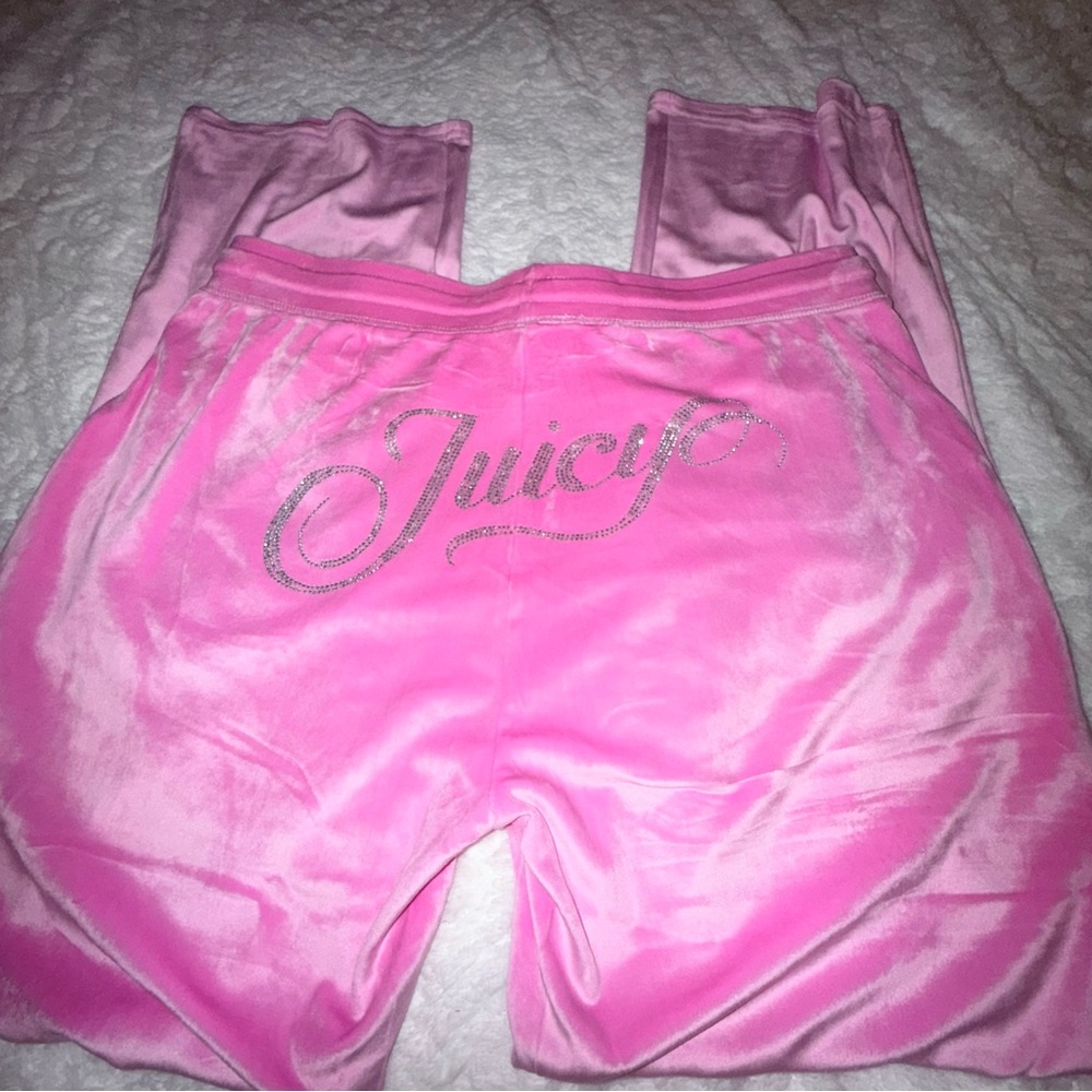 Juicy Couture Bright Pink Velour Trousers